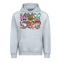 Heather Grey Western Easter peeps Urban Hoodie - OliviaCreatesArt