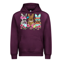Mauve Wine Western Easter peeps Urban Hoodie - OliviaCreatesArt