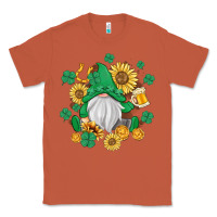 Copper st patrick's day shamrock sunflowers gnome Classic Tee - MaliasSmallBusiness