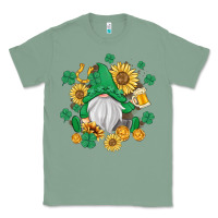 Sage st patrick's day shamrock sunflowers gnome Classic Tee - MaliasSmallBusiness