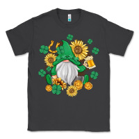 Smoke st patrick's day shamrock sunflowers gnome Classic Tee - MaliasSmallBusiness