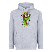 Heather Grey Zombie Hand with Eyeball Heavyweight Hoodie - texasbilliewilder