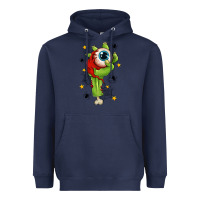 Navy Zombie Hand with Eyeball Heavyweight Hoodie - texasbilliewilder