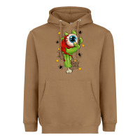 Toasted Coconut Zombie Hand with Eyeball Heavyweight Hoodie - texasbilliewilder