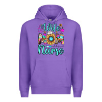 Purple wife mom nurse Premium Hoodie - JahusDesignShop