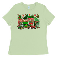 Matcha christmas tractor coffee cups Ladies Tee - texasbilliewilder