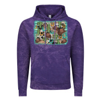 Cloud Purple cactus cowboy hat background Vintage Hoodie - AdoDesignShop