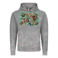 Cloud Rock cactus cowboy hat background Vintage Hoodie - AdoDesignShop