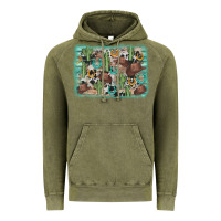 Vintage Olive cactus cowboy hat background Vintage Hoodie - AdoDesignShop