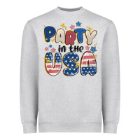 Heather Grey party in the usa Heavyweight Sweatshirt - MaliasSmallBusiness