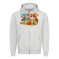 Dove Grey Cutest Pumpkin In The Patch Zipper Hoodie - LillyAllenDesigns