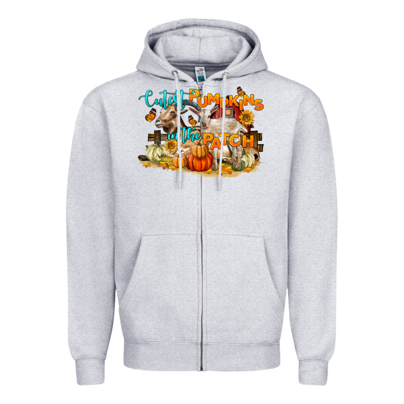 Cutest Pumpkin In The Patch Zipper Hoodie by LillyAllenDesigns | Teevron