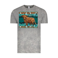 Cloud Rock turquoises gemstones cowhide highland cow Vintage Tee - BarkalooDesign