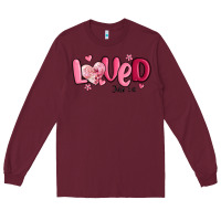 Burgundy valentine's day loved john 3 16 Long Sleeve Tee - MaliasSmallBusiness