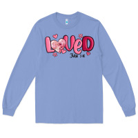 Colony Blue valentine's day loved john 3 16 Long Sleeve Tee - MaliasSmallBusiness
