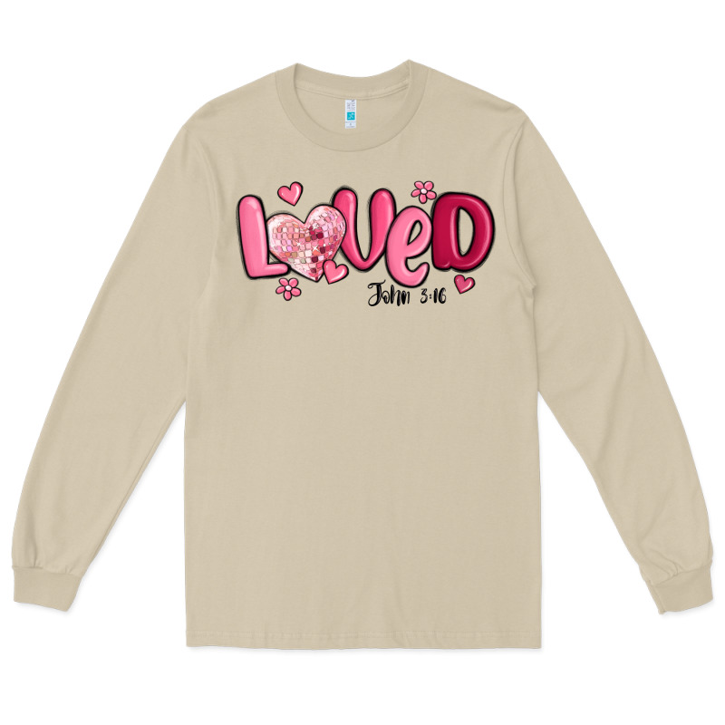 Valentine's Day Loved John 3 16 Long Sleeve Tee by MaliasSmallBusiness | Teevron