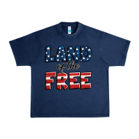 Navy Land of the free America Urban Heavy Tee - Jasminsmagicworld