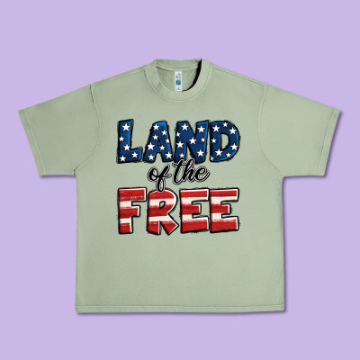 Land Of The Free America Urban Heavy Tee Designed By Jasminsmagicworld