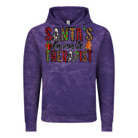 Cloud Purple santa's favorite therapist Vintage Hoodie - Jasminsmagicworld