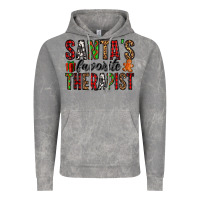 Cloud Rock santa's favorite therapist Vintage Hoodie - Jasminsmagicworld