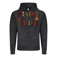 Vintage Black santa's favorite therapist Vintage Hoodie - Jasminsmagicworld