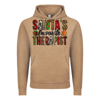 Vintage Coffee santa's favorite therapist Vintage Hoodie - Jasminsmagicworld