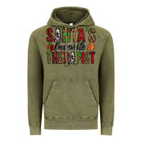 Vintage Olive santa's favorite therapist Vintage Hoodie - Jasminsmagicworld