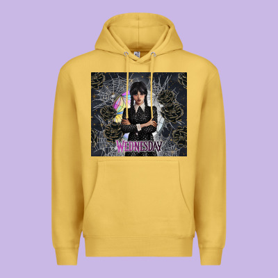 Gothic Girl With Black Rose Premium Hoodie Designed By Tumblerdesignbyshophia