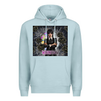 Blue Mist gothic girl with black rose Premium Hoodie - TumblerDesignByShophia