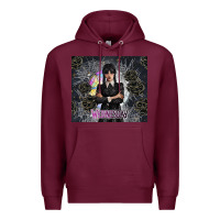 Burgundy gothic girl with black rose Premium Hoodie - TumblerDesignByShophia