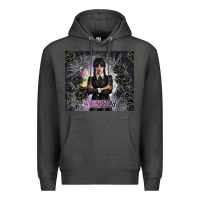 Charcoal Heather gothic girl with black rose Premium Hoodie - TumblerDesignByShophia
