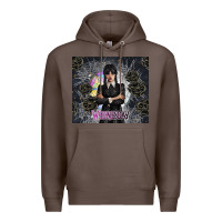 Coffee gothic girl with black rose Premium Hoodie - TumblerDesignByShophia