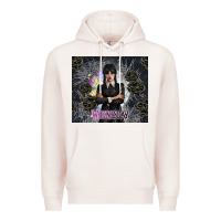 Pale Pink gothic girl with black rose Premium Hoodie - TumblerDesignByShophia