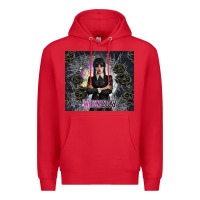Red gothic girl with black rose Premium Hoodie - TumblerDesignByShophia