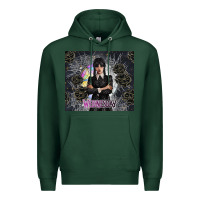 Sports Green gothic girl with black rose Premium Hoodie - TumblerDesignByShophia