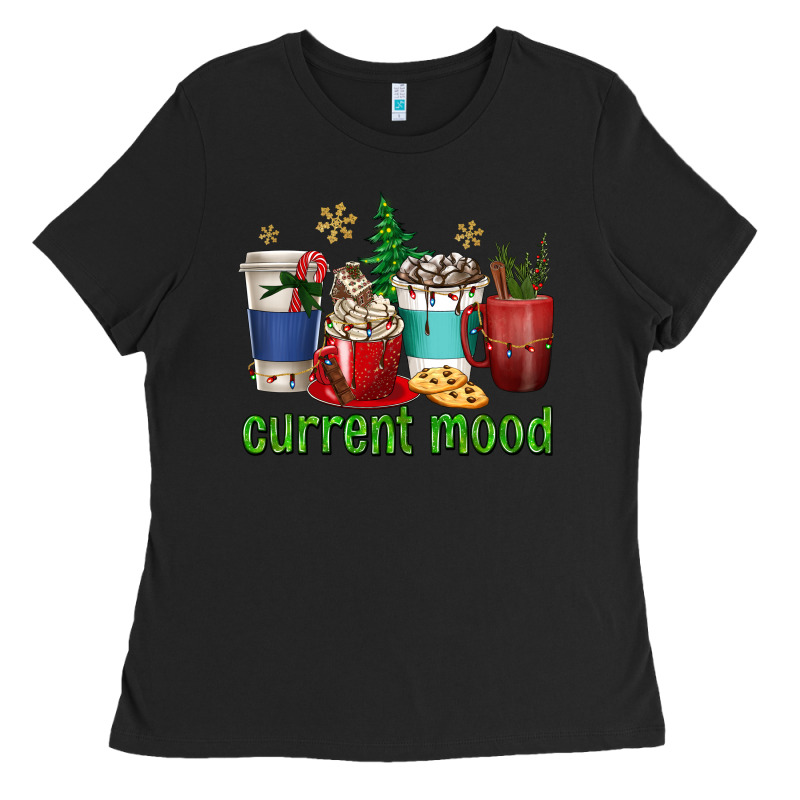 Coffee Cups Current Mood Ladies Tee by texasbilliewilder | Teevron