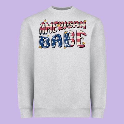 American Babe Heavyweight Sweatshirt Designed By Maliassmallbusiness