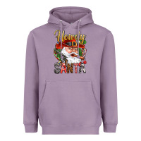 Lavender Howdy Santa Heavyweight Hoodie - NancyCooperArtShop