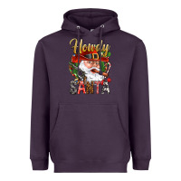 Plum Howdy Santa Heavyweight Hoodie - NancyCooperArtShop