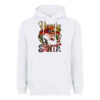 White Howdy Santa Heavyweight Hoodie - NancyCooperArtShop
