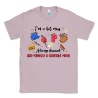 Lilac i'm a hot mess,always stressed,and proudly a baseb Classic Tee - MaliasSmallBusiness