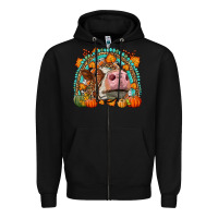Black Fall Cow Rainbow Zipper Hoodie - LillyAllenDesigns
