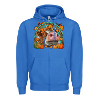True Royal Fall Cow Rainbow Zipper Hoodie - LillyAllenDesigns