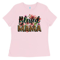Bubblegum Pink flowers blessed mama Ladies Tee - Zillion Design Studio
