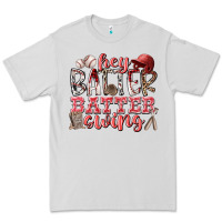 Dove Grey hey batter batter swing Premium Tee - RacoonDesign