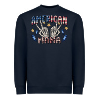 Navy american mama Heavyweight Sweatshirt - MaliasSmallBusiness