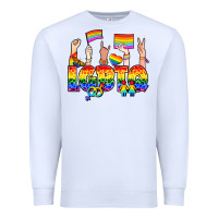 White LGBTQ+ Premium Sweatshirt - NancyCooperArtShop