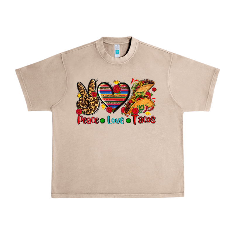 Peace Love Tacos Urban Heavy Tee by AdoDesignShop | Teevron