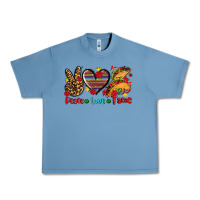 Pebble Blue peace love tacos Urban Heavy Tee - AdoDesignShop