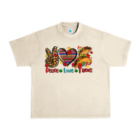 Sandshell peace love tacos Urban Heavy Tee - AdoDesignShop